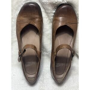 Dansko Fawna Mary Jane Shoes Women's 38 / 7.5 Brown Leather Comfort 5501690200